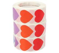 Zerodeko Lot de 3 Rouleaux D'autocollants Forme de Cœur Vierges Film Protecteur pour Marquage et Étiquetage, Papier Adhésif