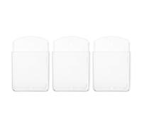 Zerodeko Lot de 3 supports pour télécommandes TV, étui de rangement | Panier pour contrôleur multimédia sans perçage, petit support pour accessoires, panier en plastique, rangement gain de place