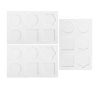 Zerodeko Lot de 3 tapis de scellage en silicone pour tampons - Kit d'outils de scellage à la cire à 6 cavités - Tapis de antiadhésif et flexible - Accessoire pour tampons, enveloppes, cartes