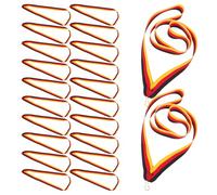 Zerodeko Lot de 30 Cordons de Sport en Polyester Doux avec Clip Métallique Sécurisé Lanières pour Médaille de Récompense aux Trois Couleurs pour Compétitions Conférences et Événements