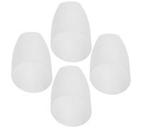 Zerodeko Lot de 4 Abat-Jours en Plastique Blanc Cache-Plafonnier Simple et Léger Diffuseur de Lumière pour Éclairage Intérieur Protection Solide pour Lampe de Plafond et Bureau Usage