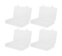 Zerodeko Lot de 4 Boîtes à Monnaie Transparentes pour Tiroir Organiseur de Billets et Pièces en Plastique Porte-Billets Compact avec Couvercle Sécurisé Rangement Bureau Pratique et
