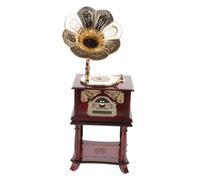 Zerodeko Lot De 4 Boîtes À Musique pour Gramophone Décoration en Forme De Style Antique Style Rétro Doré Vintage Ornements Musicaux Décoration De Bureau en Métal