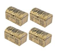 Zerodeko Lot De 4 Boîtes De Rangement Mini Coffres À Trésors Boîtes Vintage Pour Enfants