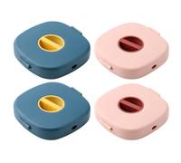 Zerodeko Lot de 4 Boîtes de Rangement Rotatives en ABS Écologique pour Câbles de Charge, Enrouleur de Câbles Portable Compact, Support Multifonction pour Bureau et Voyage, Couleurs