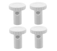 Zerodeko Lot de 4 Bouchons Étanches en Plastique Ronds pour Trous de Drainage de Réfrigérateur et Congélateur Hauteur 4 CM Compatibles Système de Vidange Standard Accessoires