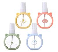 Zerodeko Lot de 4 Bouteilles Spray Rechargeables en Plastique, Design Anti-fuite, pour Cosmétiques et Produits de Nettoyage en Voyage Couleur Aléatoire Réutilisable
