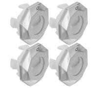Zerodeko Lot de 4 Caches-Trop-Plein pour Lavabo Salle de Bain en Métal Argenté Anneaux Décoratifs Compatibles Universellement Bouchons Anti-Poussière pour Évier Accessoires Pratiques