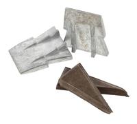 Zerodeko Lot de 4 Cales Robustes en Fer pour Poignée de Hache Accessoires de Marteau Coins Coniques Doubles Croix et Triangles Outil de Réparation pour Renforcement Usage Charpentier