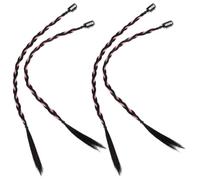 Zerodeko Lot de 4 Extensions de Cheveux Tressés en Queue de Cheval, Légères et Polyvalentes, en Métal et Fil Haute Température, pour Événements de Performance et Fêtes Sociales