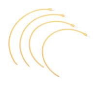 Zerodeko Lot de 4 Filaments de Lampe LED Flexibles 3v pour Éclairage, Source Lumineuse Fpc Orange, pour Luminaires Rétro et Décoration Artistique