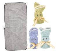 Zerodeko Lot De 4 Lingettes Démaquillantes Douces - Serviettes Pour Le Visage Motif Lapin - Douces Pour La Peau - Réutilisables Et Lavables - Idéal Pour Une Pendaison De Crémaillère