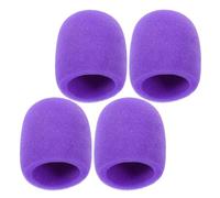 Zerodeko Lot de 4 Manchons pour Microphone en Écume Pourpre, Protection Anti-chute, pour Performances Professionnelles et Scènes Musicales