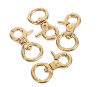 Zerodeko Lot de 4 Mousquetons Pivotants en Laiton Pur 12X36 MM Crochets à Pince de Homard pour Porte-Clés et Accessoires DIY Fermoirs Robustes pour Paquet Bijoux et Projets de