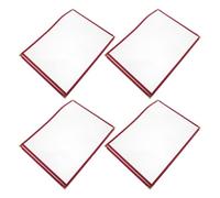 Zerodeko Lot de 4 Protège-menus Transparents Page, 31,5 X 22,9 Cm, Pvc Robuste, Couverture de Menu Rouge pour Restaurant, Porte-menu de Table, Pochettes pour Menus, Utilisation