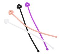 Zerodeko Lot de 4 Sangles Élastiques en Silicone pour Brosse à Shampoing, Lanières Anti-perte Multi-couleurs, Accessoire, Salle de Bain et Voyage