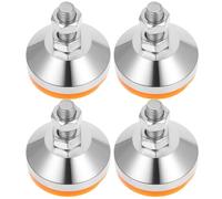 Zerodeko Lot de 4 Set de Pieds de Machine Réglables en Acier au Carbone, Base Antidérapante en Caoutchouc, Filetage, Hauteur 50 Mm, Supports Robustes pour Meubles, Établis