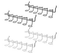 Zerodeko Lot de 4 Supports à Outils en Acier Inoxydable Antirouille Organiseur de Tournevis et Pinces pour Panneau Perforé Porte-Outils Multifonction Noir et Argenté Rangement Atelier