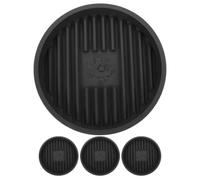 Zerodeko Lot de 4 Supports de déboucheur de Toilettes : Plateau de déboucheur et Tampon Anti-Goutte pour lavabo, séchage Rapide, pour Cuisines et salles de Bains - Gris