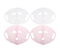 Zerodeko Lot de 4 supports pour masques faciaux, masques en tissu réutilisables en silicone pour femmes
