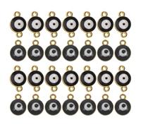 Zerodeko Lot de 40 Breloques Evil Eye 7X9 MM en Alliage Noir pour Fabrication de Bijoux DIY Pendentifs et Bracelets Accessoires Artisanaux Anti-Mauvais Œil Matériel de Création