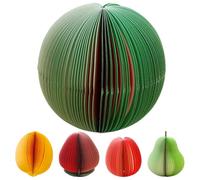 Zerodeko Lot de 5 Blocs-notes Autocollants Multifonctions Fruits Adhésifs Amovibles Compacts pour Fournitures Scolaires et Bureau, Pense-bêtes Pratiques