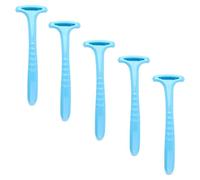 Zerodeko Lot de 5 Grattoirs à Pieds Bleus Antidérapants Tondeuses à Pédicure et Éliminateurs de Peaux Mortes pour Jambes et Pieds Outils Compacts pour Soin des Callosités et Épilation