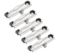 Zerodeko Lot de 5 Pinces à Presse-papiers Métalliques 10 Cm, Mini Clip Mural à Fixer pour Bureau et Organisation, Pince Robuste Multifonction pour Documents et Tableau de Planification