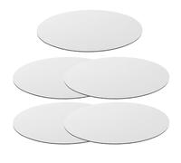 Zerodeko Lot de 5 Tapis de Souris Vierges Sublimés, Diamètre 20 Cm, Épaisseur 2 Mm, Surface en Tissu Lisse Blanche, Tapis de Bureau à Sublimation pour Ordinateur, Support pour Jeu