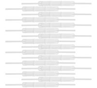 Zerodeko Lot de 50 Attaches Parisiennes Blanches en Plastique, Attache-documents à 2 Trous pour Feuilles Mobiles, Pince de Fixation Polyvalente pour Bureau, École et Classement Papier
