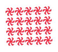 Zerodeko Lot de 50 Bonbons De Simulation De Noël Breloques De Canne De Noël Mini Sapin De Noël Autocollants Muraux De Noël Bonbons À La Menthe Poivrée Ornements De Noël Décorations
