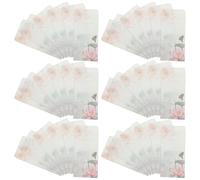 Zerodeko Lot de 50 Enveloppes Vintage à Motif Lotus, Papier Résistant à L'encre, Enveloppes D'invitation Vierges pour Cartes de Vœux, Mariage et Papeterie Décorative Française