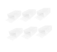 Zerodeko Lot De 6 Boîtes De Rangement Pour Chaussures Empilables Pour Économiser De Lespace Pour Le Bureau À Domicile Et Lorganisation Du Placard