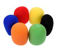 Zerodeko Lot de 6 Bonnettes Anti-vent pour Microphone à Main en Mousse Épaisse, Cache-micro Multicolore, Compatible Microphones Portables Standard, Accessoire Insonorisé pour Scène et Ktv