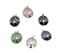 Zerodeko Lot De 6 Breloques Arbre De Vie En Cristal Multicolore Pour Fabrication De Bijoux Diy, Accessoires En Alliage, Décoration Créative, Présent Art Et Artisanat, Fête, Usage Polyvalent