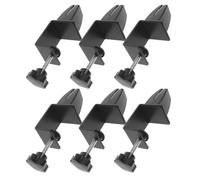 Zerodeko Lot de 6 Clips de Fixation en Alliage D’Aluminium Réglables pour Cloison de Bureau 4-25 MM Support de Séparation Pince Bois Protection des Bords Espace de Travail Partagé