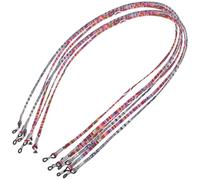 Zerodeko Lot de 6 Cordons Porte-lunettes en Tissu Ethnique Multicolore, Dragonnes Légères et Anti-perte, Sangle pour Lunettes Autour du Cou, Adaptées au Cyclisme, Randonnée et Activités
