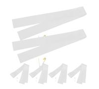 Zerodeko Lot de 6 Écharpes Blanches en Tissu Polyvalentes, Accessoires Élégants pour Fêtes de Fin D'études et Soirées Entre Célibataires
