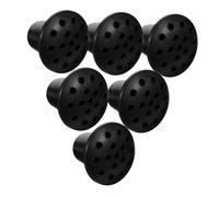Zerodeko Lot De 6 Pots De Fleurs Pour Tombes En Plastique Noir, Base Forme Lotus Stable, Vases Funéraires Pour Décoration Cimetière, Support Solide Pour Fleurs Commémoratives Extérieur