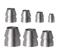 Zerodeko Lot de 7 Cales en Fer Robustes pour Marteau Diamètre 8-19 MM Accessoires de Fixation Coniques Outil de Réparation Pratique pour Charpentiers et Bricolage Outil de Renforcement