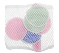 Zerodeko Lot De 7 Set De Coussinets Démaquillants Réutilisables En Fibre De Bambou 7 Pièces Taille Moyenne Pour Femmes Soins Du Visage Pochette De Rangement Lavable