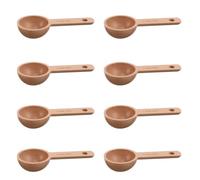 Zerodeko Lot de 8 cuillères doseuses en bois pour la cuisine, cuillère à | Cuillère doseuse rustique pour céréales et flocons d'avoine, cuillère doseuse rustique pour thé, pour ingrédients
