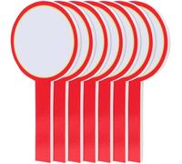 Zerodeko Lot de 8 Plaques de Score Effaçables Double Face 10x20 Cm, Tableaux Blancs Portables Ronds pour Juges, Scores Sportifs et Jeux, Outil D’écriture Vierge Polyvalent pour Bureau
