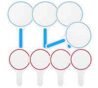 Zerodeko Lot de 8 Tableaux Effaçables à Sec Portables, Simples Faces, 4 Rouges 15x25 Cm 4 Bleus 20x35 Cm, Panneaux de Réponse Vierges pour Activités Pédagogiques en t Jeux