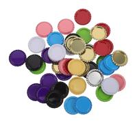 Zerodeko Lot de Bouchons de Bouteille Aplatis Colorés pour Projets Diy Caps Métalliques Sans Joint pour Création de Bijoux et Scrapbooking Accessoires Artisanaux Polyvalents