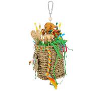 Zerodeko Mâcher pour Perroquet en Vannerie, Crochet Intégré | Fibre Végétale Tressée, Usage en Cage, pour Becs Actifs et Jeu
