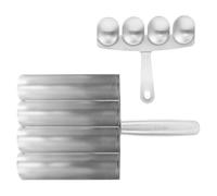 Zerodeko Machine à Boulettes de Viande Outil la Cuisine Manuelle en Acier Inoxydable Argenté et Précision Cuisine pour Portions Uniformes pour Boulettes et Crevettes Réutilisable