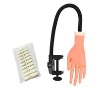 Zerodeko Main Entrainement Manucure Flexible Silicone avec Support Modèle Réaliste pour Pratique Nail Art Kit Formation avec Faux Ongles Outil Professionnel pour Débutants et Salons