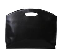Zerodeko Mallette Porte-documents en Pu Noir Grosse Capacité Style Rétro | Format Simple et Business, Poignée Confortable, pour Dossiers et Ordinateurs Portables
