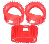 Zerodeko Manchon de Manomètre à Acétylène en Silicone Rouge, Protecteur de Jauge Facile à Installer Performance Amortissante, Lot de 3 Pièces pour Manomètres de Pression